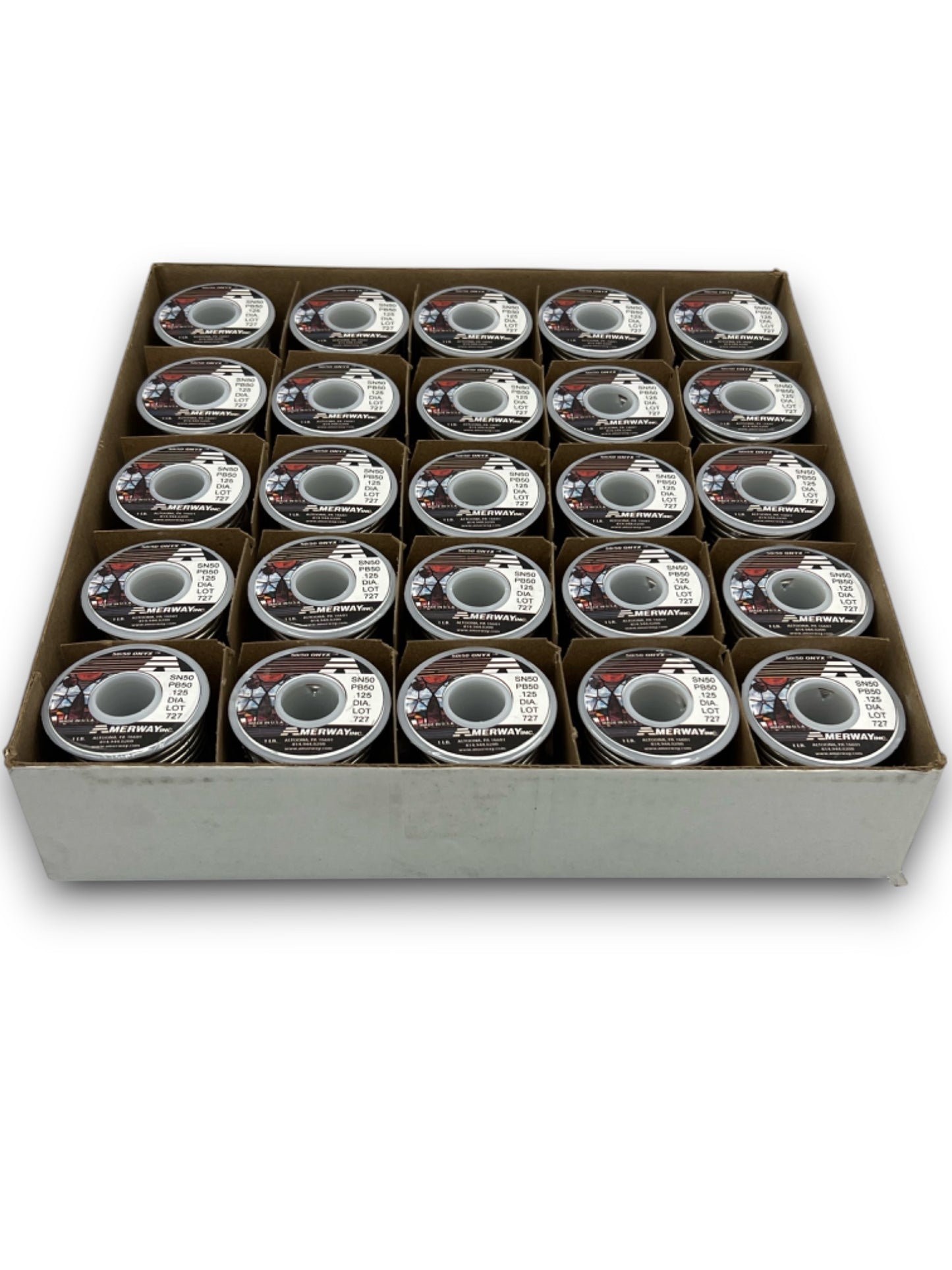 Amerway 50/50 Solder for Stained Glass - $17.95 ea. / 1 lb. spools (25 Pack)