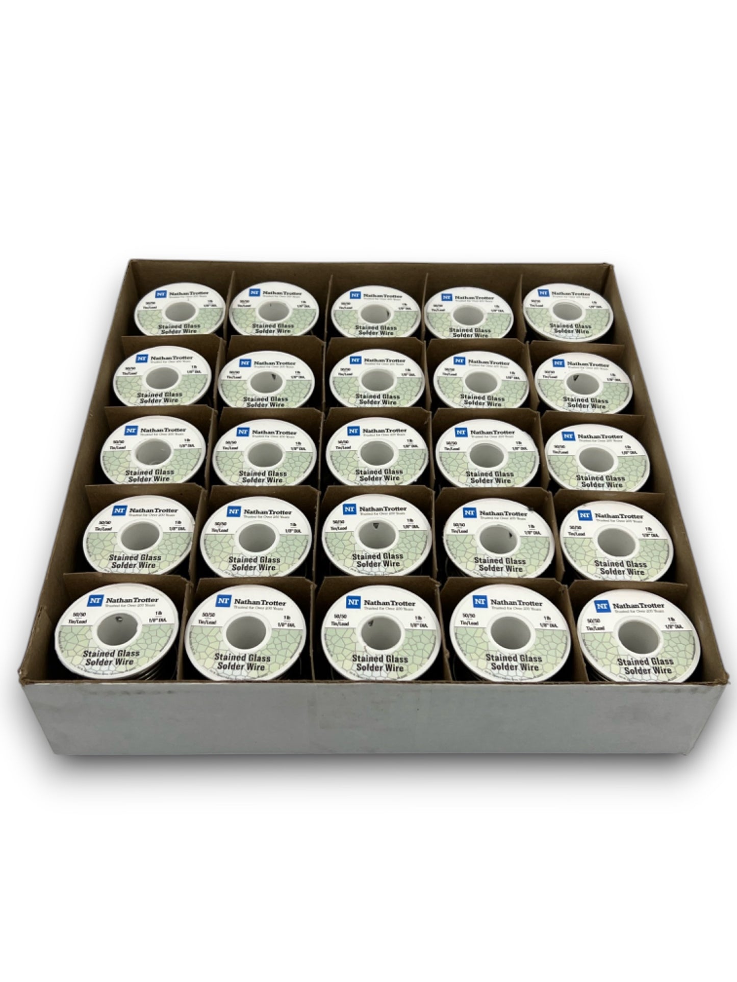 Nathan Trotter 50/50 Solder for Stained Glass - $17.95 ea.  / 1 lb. spools (25 Pack)