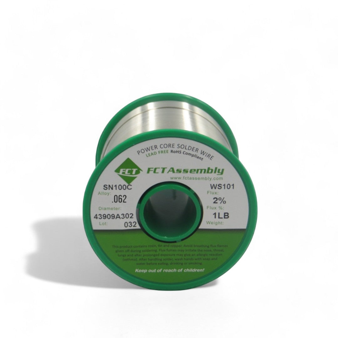 SN100C Pb-Free Wire Solder, Water Soluble, 2% Flux