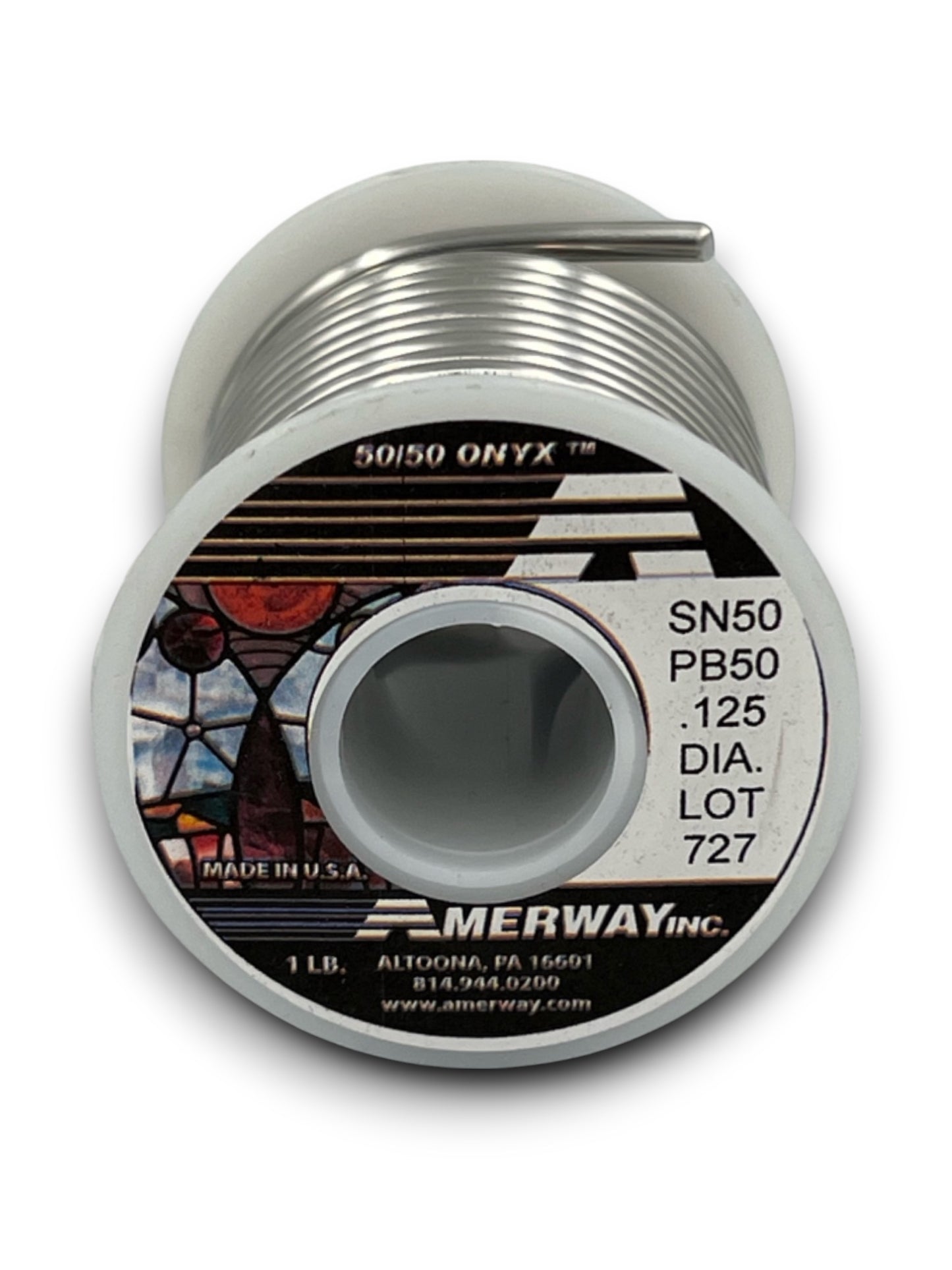 Amerway 50/50 Solder for Stained Glass - $15.95 ea. / 1 lb. spools (25 Pack)