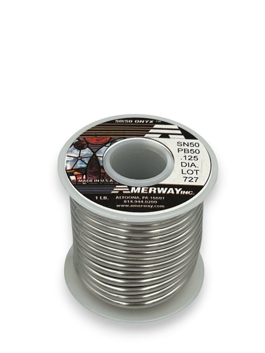 Amerway 50/50 Solder for Stained Glass / 1 lb. spool, .125" dia.