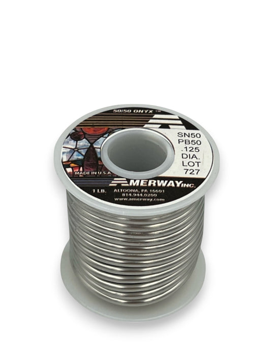 Amerway 50/50 Solder for Stained Glass / 1 lb. spool, .125" dia.