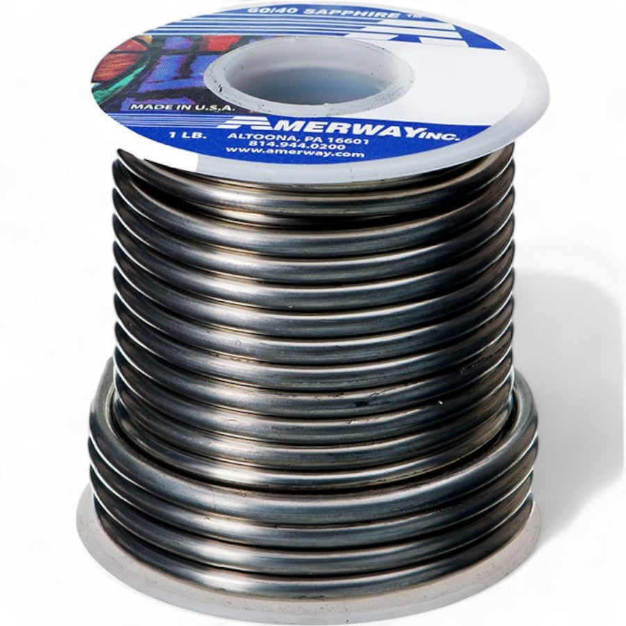 Amerway 60/40 Solder for Stained Glass - .125" dia. (5 lb. spool)