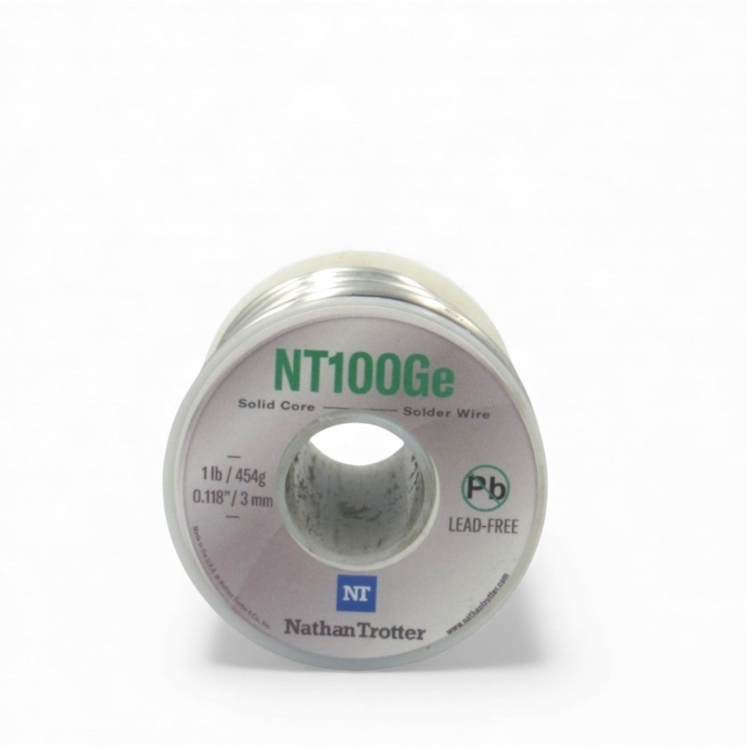 NT100Ge Pb-Free Wire Solder - .125" dia., Solid Core