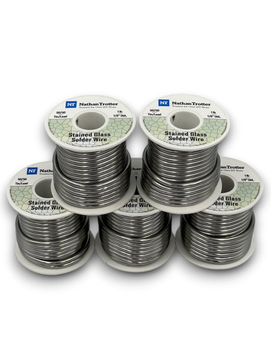 Nathan Trotter 50/50 Solder for Stained Glass - (5 Pack) 1 lb. spools