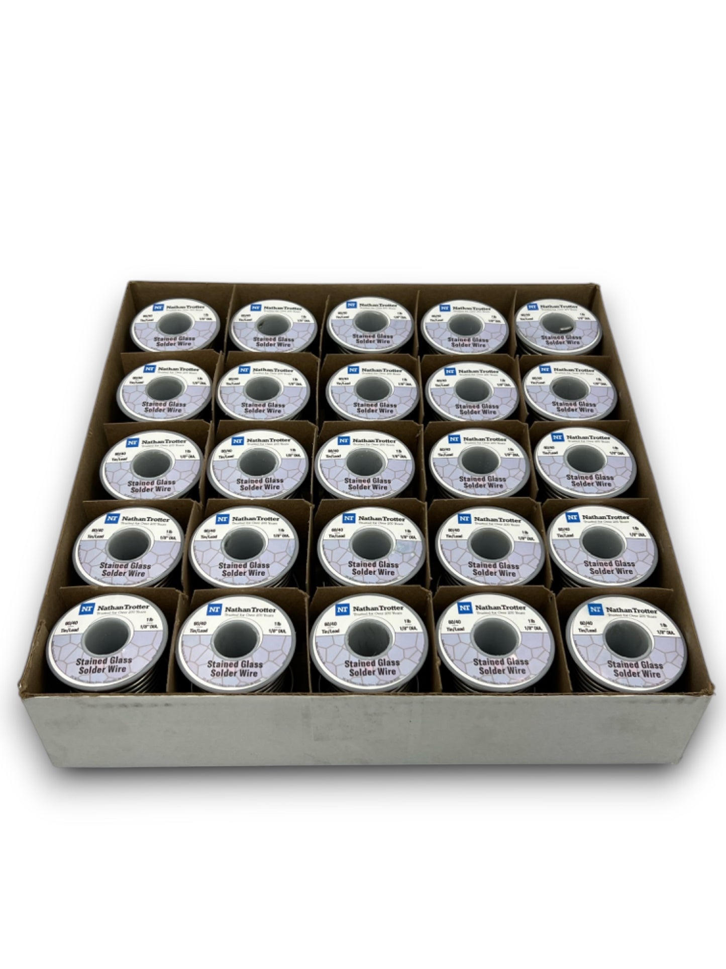 Nathan Trotter 60/40 Solder for Stained Glass - $16.95 ea. / 1 lb. spools (25 Pack)