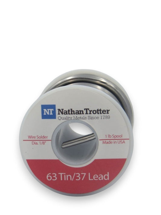 Nathan Trotter 63/37 Solder for Stained Glass - .125" dia. (1 lb. spool)