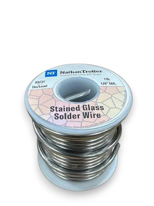 Nathan Trotter 63/37 Solder for Stained Glass - .125" dia. (1 lb. spool)