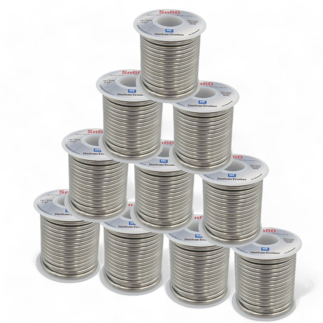 60/40 Solder for Stained Glass - (10 Pack) - 1 lb. spools