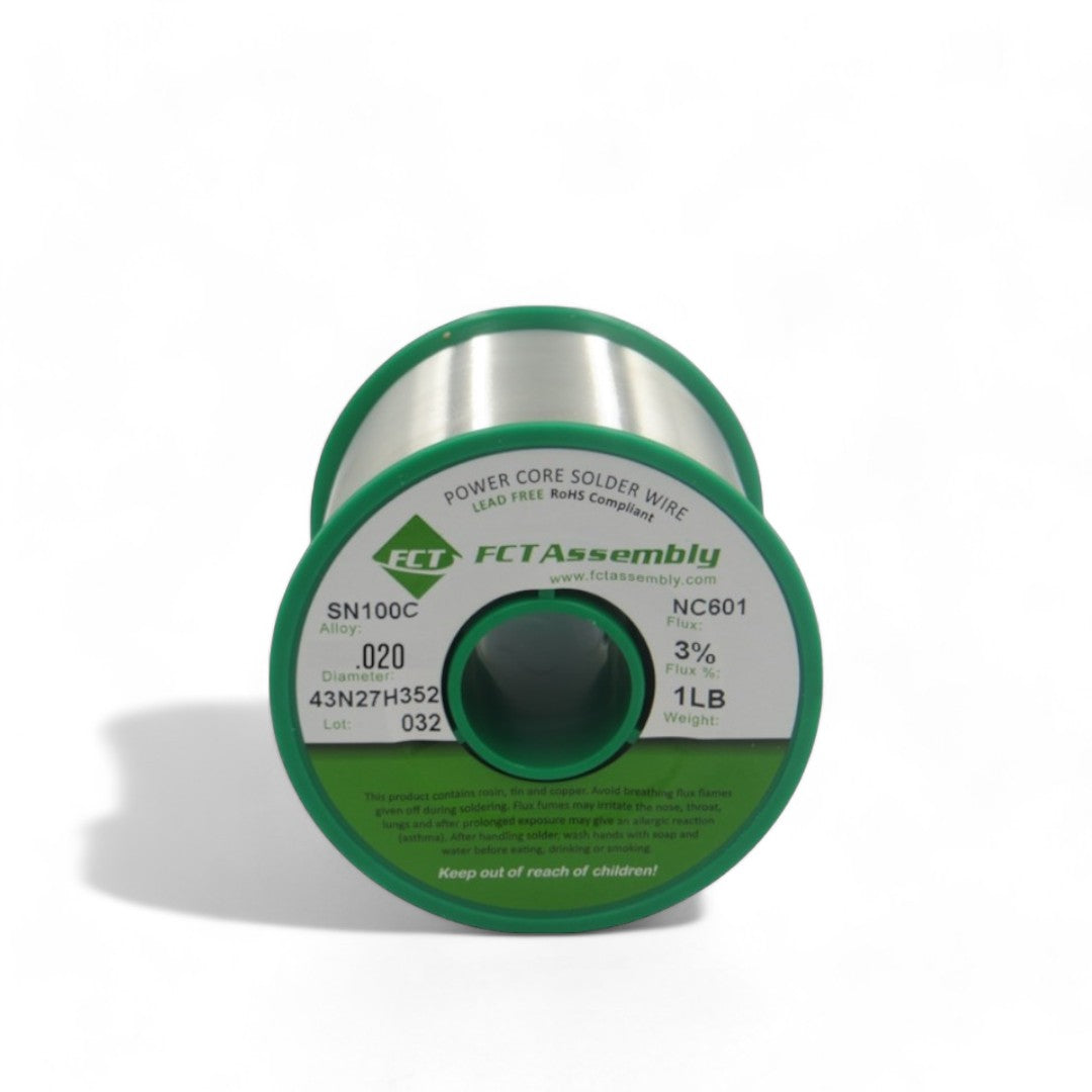 SN100C Pb-Free Wire Solder, No Clean, 3% Flux