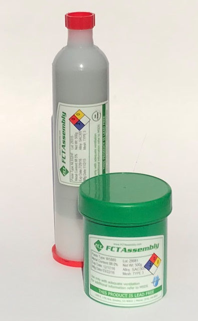 FCT, AMP WASH "LOW VOIDING" Lead Free Water Soluble Solder Paste